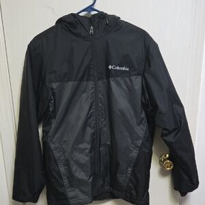 Columbia Men Black and Gray Raincoat